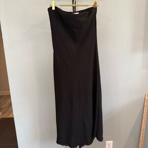 Anthropology See You Monday Black Maxi Slip Skirt